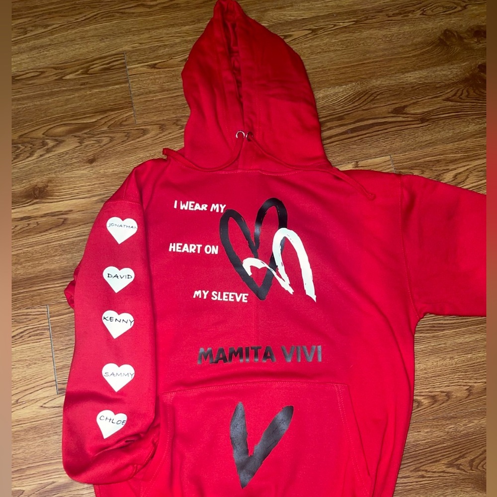 I wear my heart on my sleeve sweat shirt